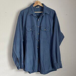 Vintage Five Brothers Standard Fit Medium Weight Blue Shirt Size XLarge